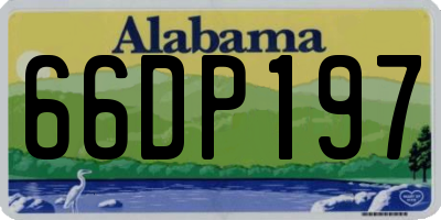 AL license plate 66DP197