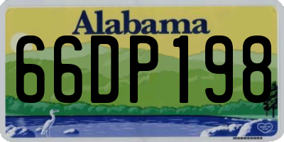 AL license plate 66DP198