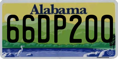 AL license plate 66DP200