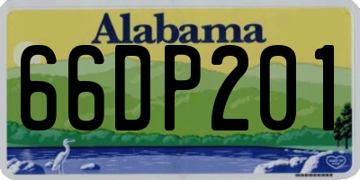 AL license plate 66DP201