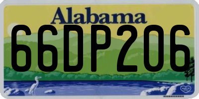 AL license plate 66DP206