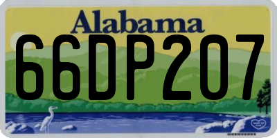 AL license plate 66DP207