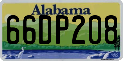 AL license plate 66DP208