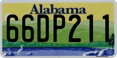 AL license plate 66DP211