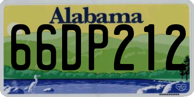 AL license plate 66DP212