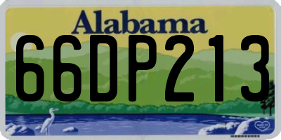 AL license plate 66DP213