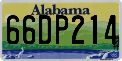 AL license plate 66DP214