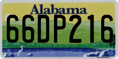 AL license plate 66DP216