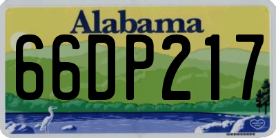 AL license plate 66DP217