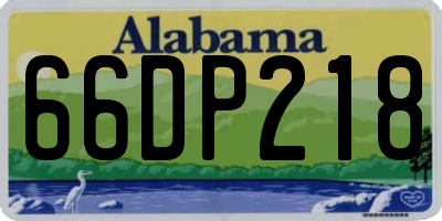 AL license plate 66DP218