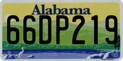 AL license plate 66DP219