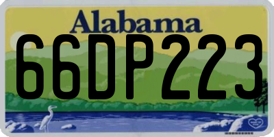 AL license plate 66DP223