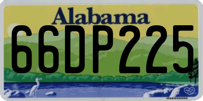 AL license plate 66DP225