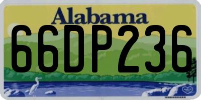 AL license plate 66DP236
