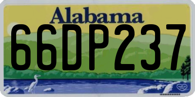 AL license plate 66DP237