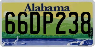 AL license plate 66DP238