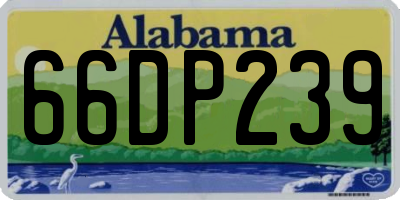 AL license plate 66DP239