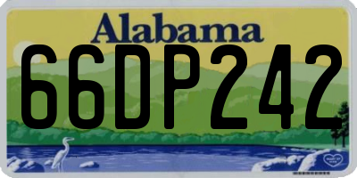 AL license plate 66DP242