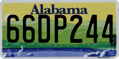 AL license plate 66DP244