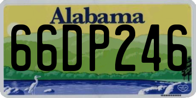 AL license plate 66DP246
