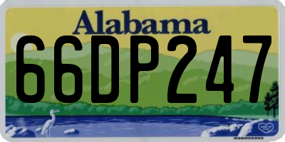 AL license plate 66DP247