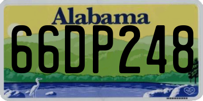 AL license plate 66DP248