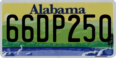AL license plate 66DP250
