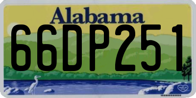 AL license plate 66DP251
