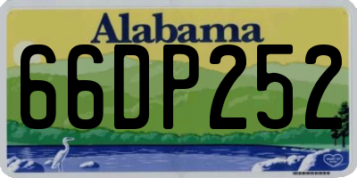 AL license plate 66DP252