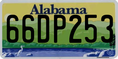AL license plate 66DP253