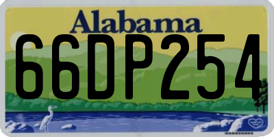 AL license plate 66DP254