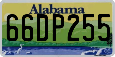 AL license plate 66DP255