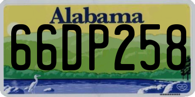 AL license plate 66DP258