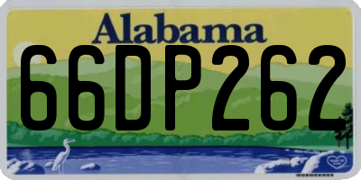 AL license plate 66DP262