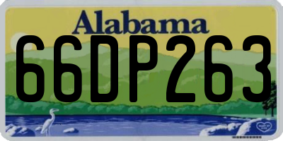 AL license plate 66DP263