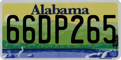 AL license plate 66DP265