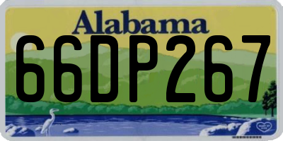 AL license plate 66DP267