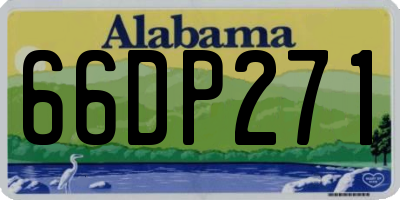 AL license plate 66DP271