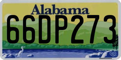 AL license plate 66DP273