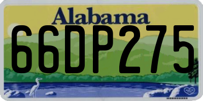 AL license plate 66DP275