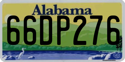 AL license plate 66DP276