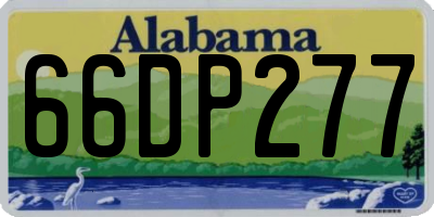 AL license plate 66DP277