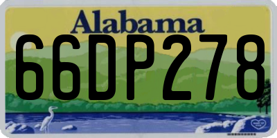 AL license plate 66DP278