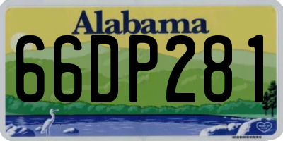 AL license plate 66DP281