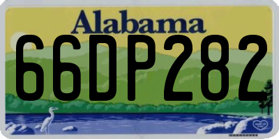 AL license plate 66DP282