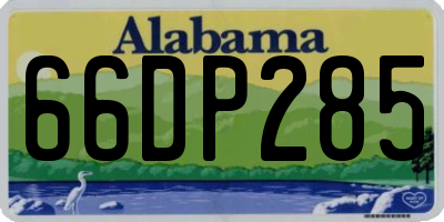AL license plate 66DP285
