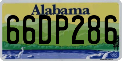 AL license plate 66DP286