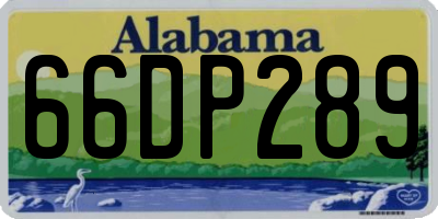 AL license plate 66DP289