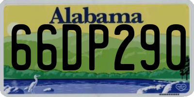 AL license plate 66DP290