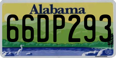 AL license plate 66DP293
